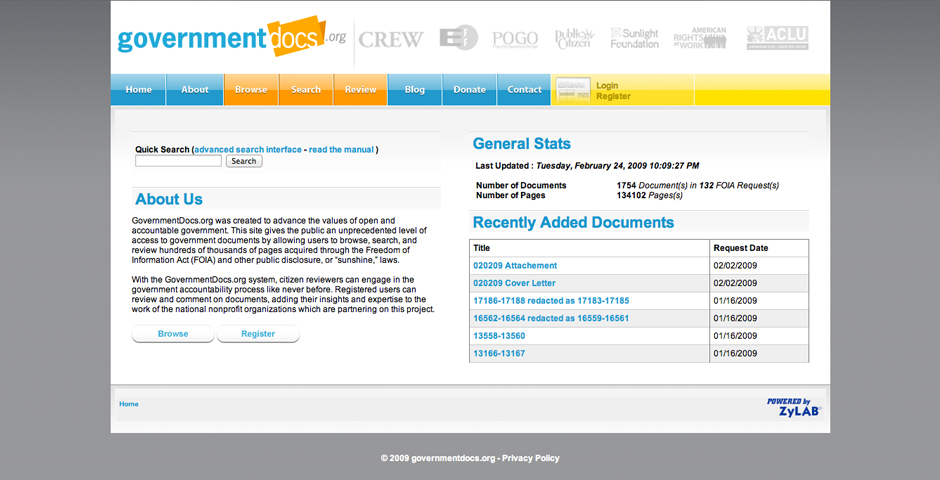 Nominee - Government Docs