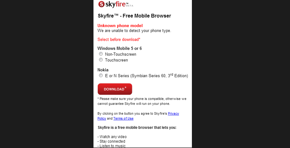 People's Voice - Skyfire Mobile Web Browser
