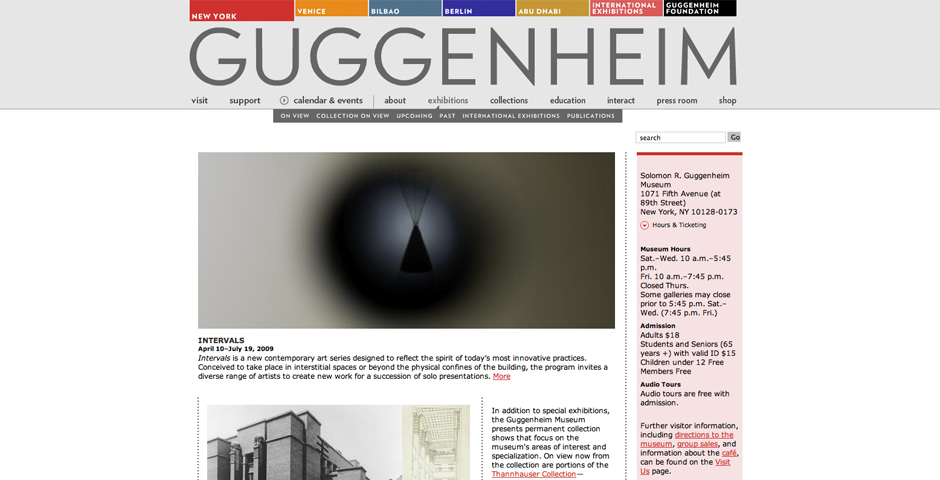 Webby Award Winner - Guggenheim Museum