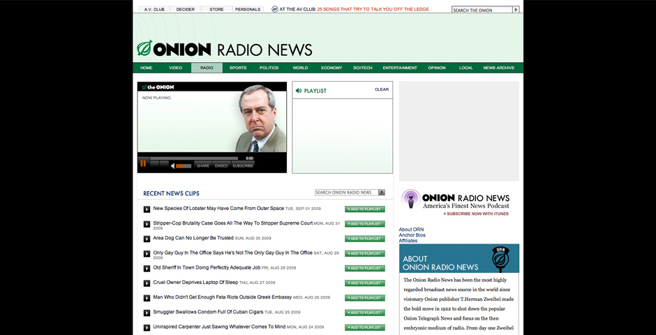 Nominee - Onion Radio News