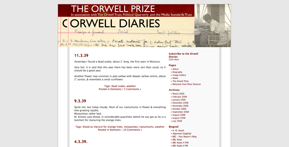 - Orwell Diaries