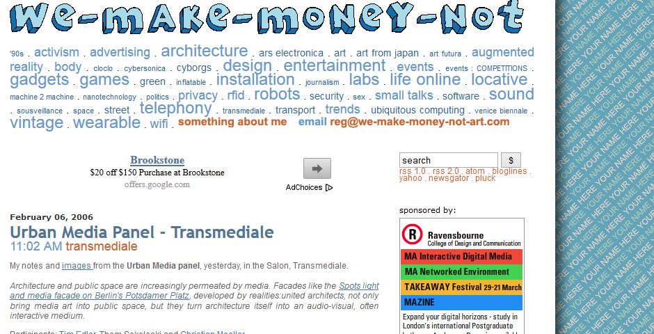 Webby Award Winner - we make money not art