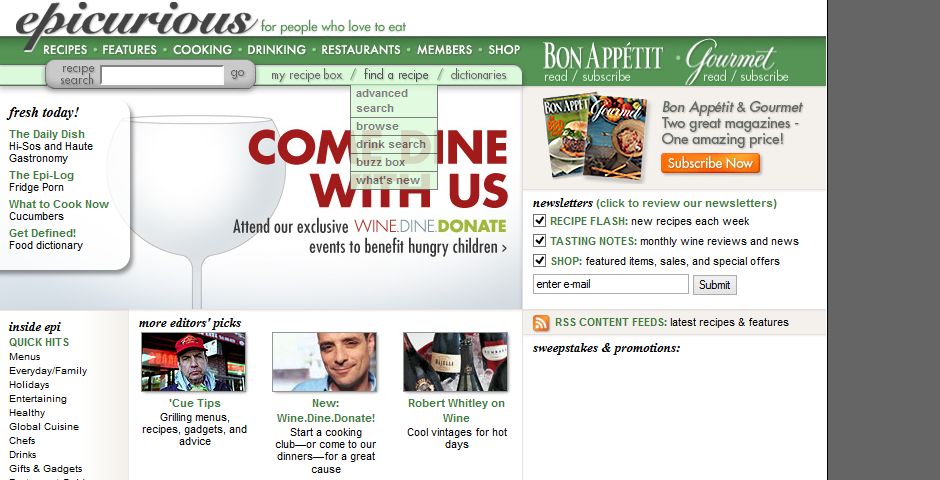 People's Voice / Webby Award Winner - Epicurious.com