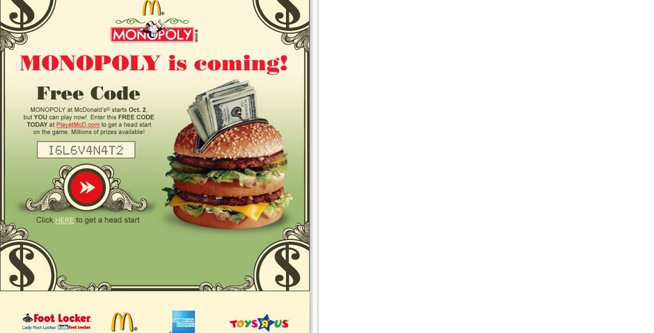 People's Voice - McDonald’s Monopoly 2007