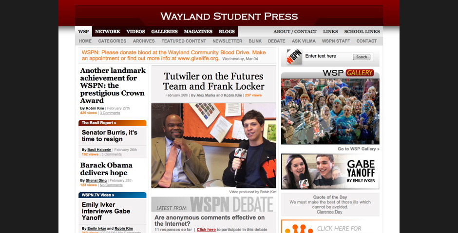People's Voice - Wayland Student Press Network