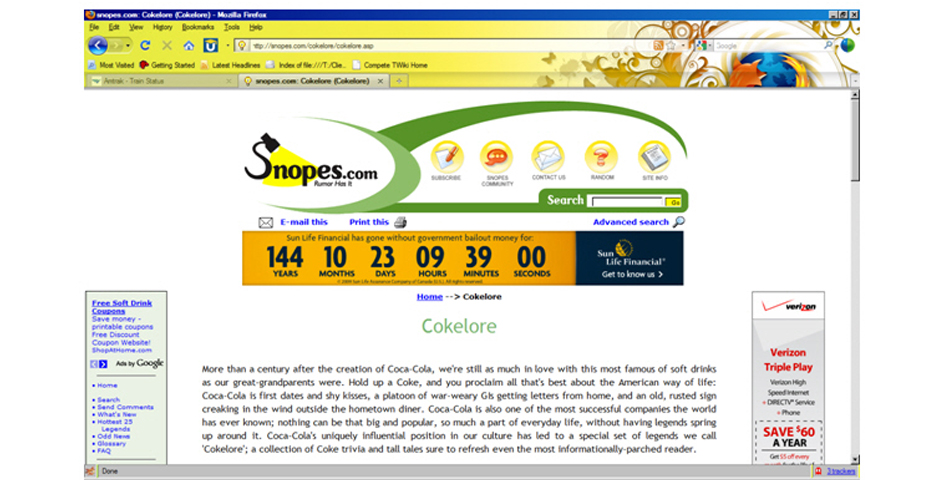 People's Voice / Webby Award Winner - Snopes.com