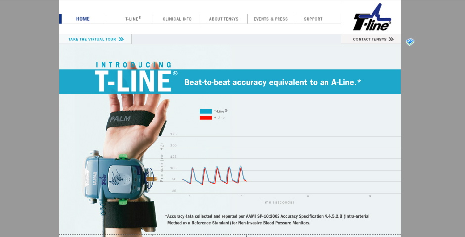 Nominee - Tensys Medical Website