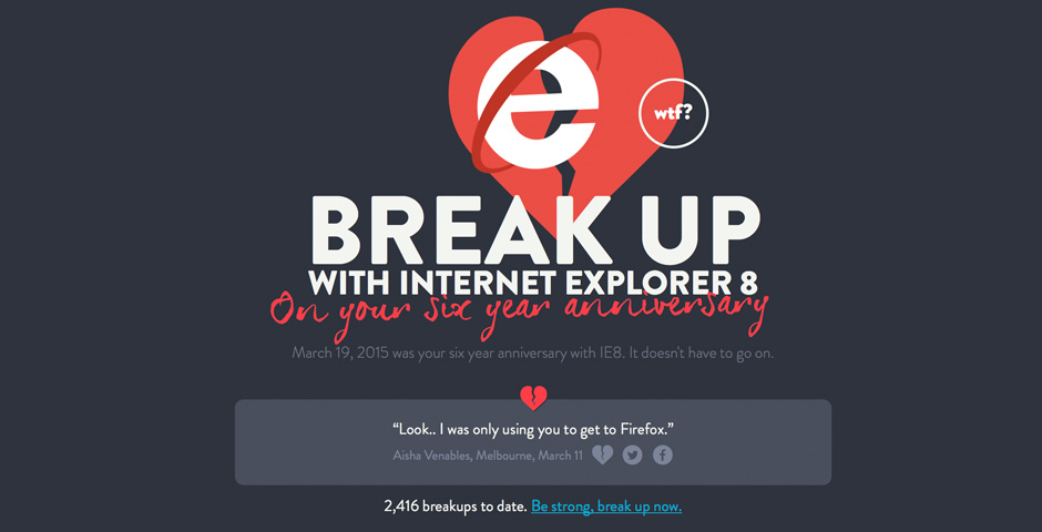 Nominee - Break Up with IE8