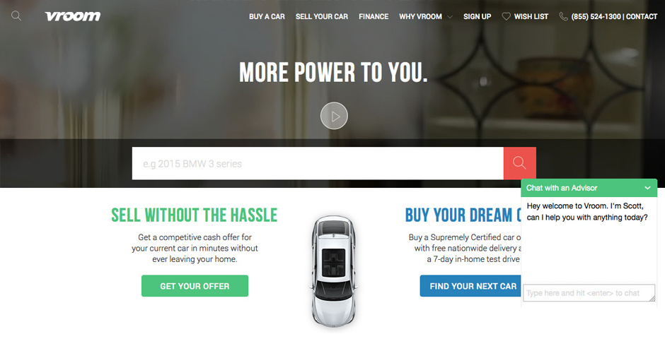 Webby Award Winner - Vroom