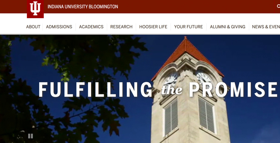Nominee - Indiana University Bloomington campus gateway site