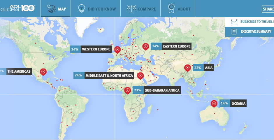 Nominee - The ADL GLOBAL 100: An Index of Anti-Semitism