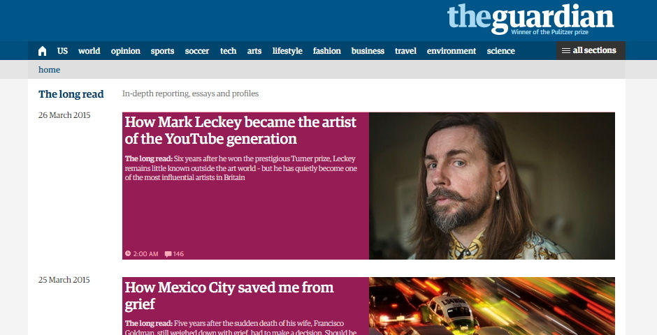 Nominee - The Guardian: The Long Read