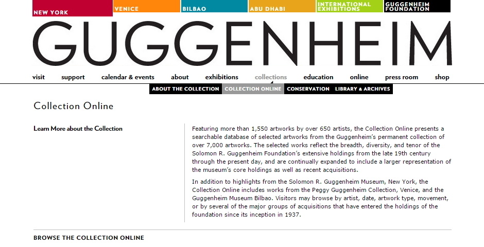 Nominee - Guggenheim Museum Collection Online