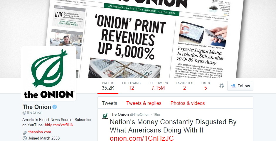 People's Voice / Webby Award Winner - The Onion