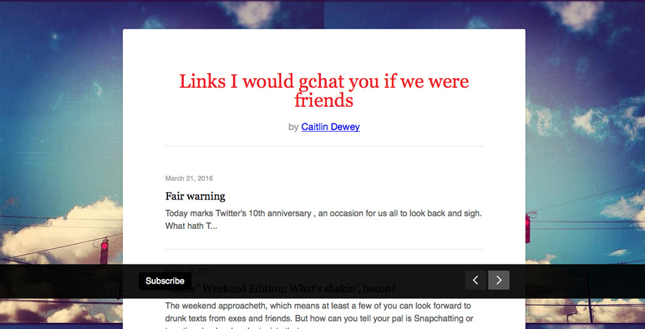 Nominee - Links I Would Gchat You If We Were Friends