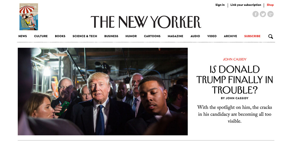 Webby Award Winner - The New Yorker