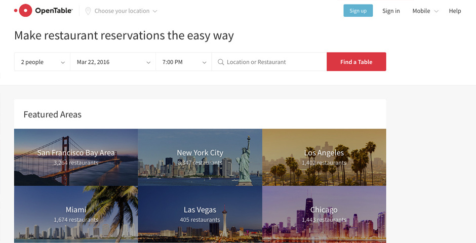 Webby Award Winner - OpenTable