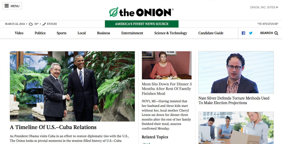Webby Award Winner - The Onion