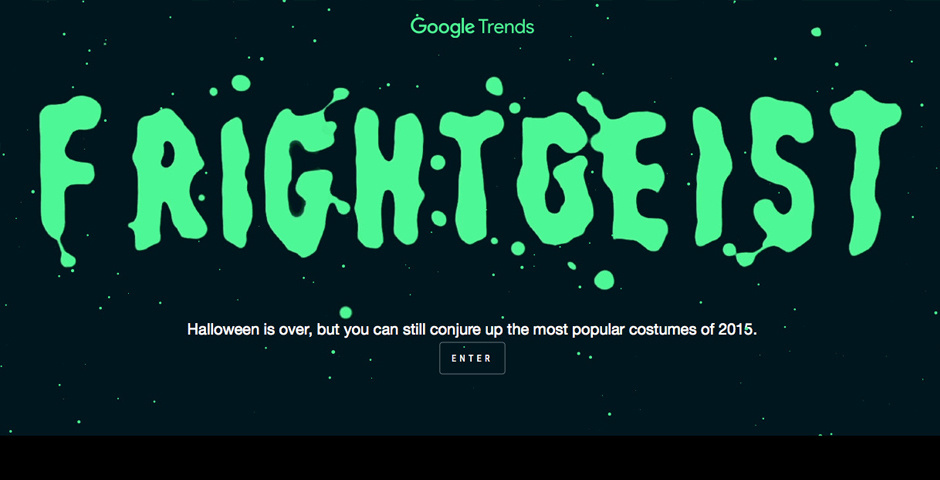Webby Award Winner - Google Frightgeist