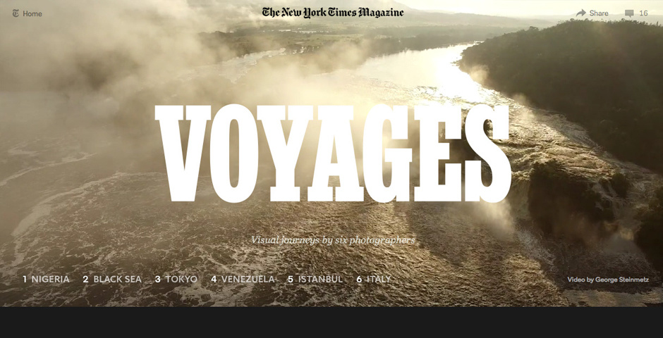 Webby Award Winner - NYT Voyages